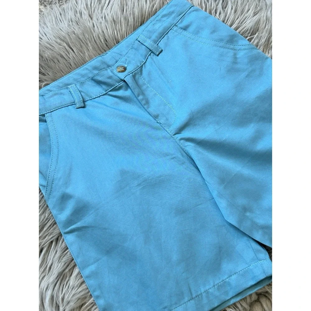 Coco au Lait Boys Chino Shorts Size 10Y Cerulean Blue Cotton Shorts New ($68)